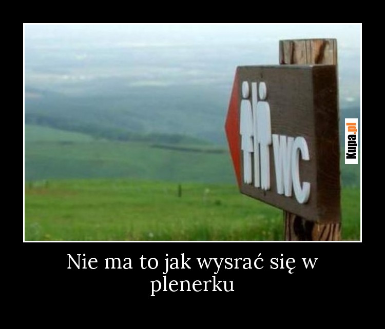 Nie ma to jak wysrać się w plenerku Nie ma to jak wysrać się w plenerku