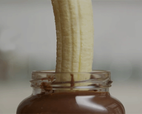 Banan, nutella, anal, nutella, banan