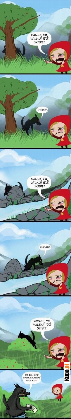 Widzę cię wilku! Idź sobie! Widzę cię wilku! Idź sobie!