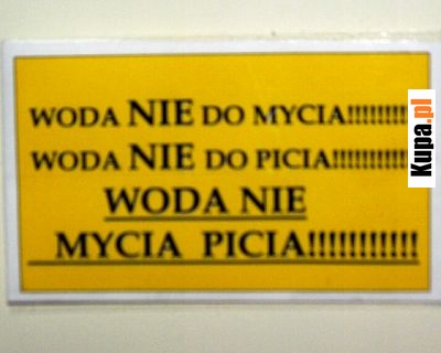 Woda nie mycia picia