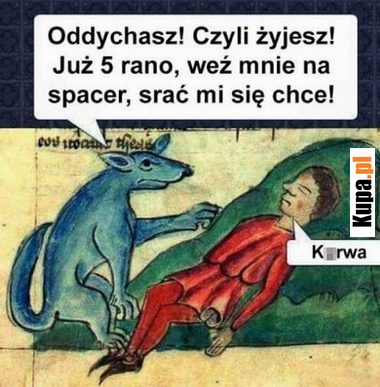 Oddychasz! Czyli żyjesz! Jest 5 rano, ... srać mi się chce!