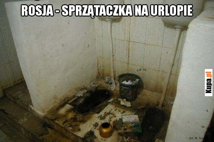 Rosja - sprzątaczka na urlopie