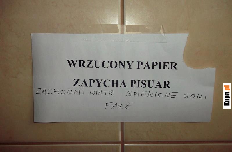 Zachodni wiatr, spienione goni fale